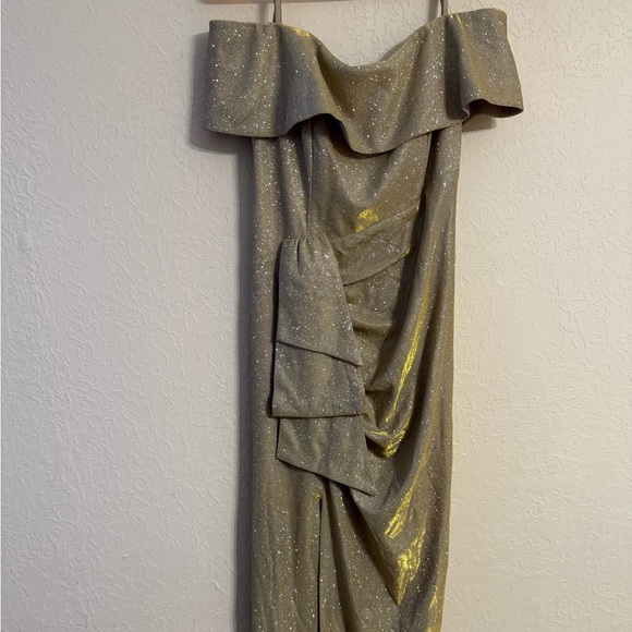 Xscape Strapless Gold Dress - Picture 1 of 7